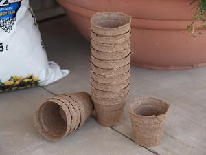 Paks, Pots, and Trays, Jiffy Pot 2 1/4" round 25 pots