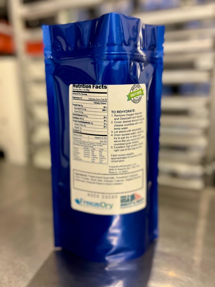 Freeze Dried Crumbled Local Goat Cheese