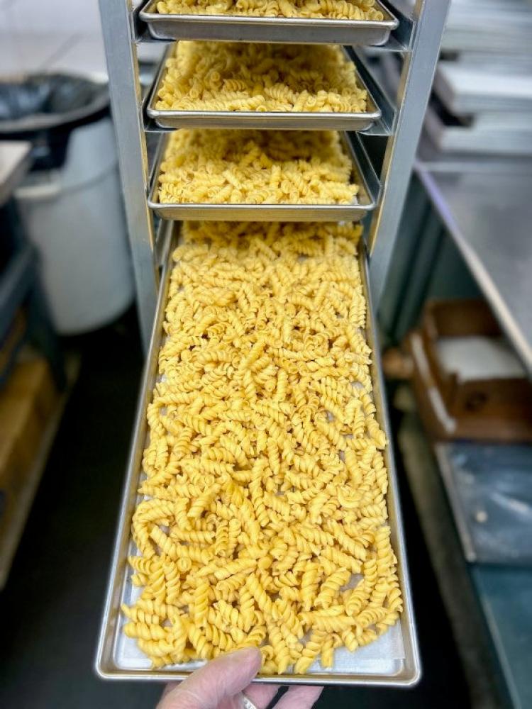 Freeze Dried Fully Cooked Rotini Pasta