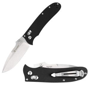 Ganzo D704-GR Pocket Folding Knife D2 Steel Blade G10 Handle with Clip Hunting Fishing Camping Outdoor EDC Knife (Green)