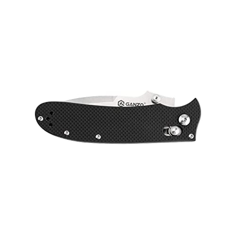 Ganzo D704-GR Pocket Folding Knife D2 Steel Blade G10 Handle with Clip Hunting Fishing Camping Outdoor EDC Knife (Green)