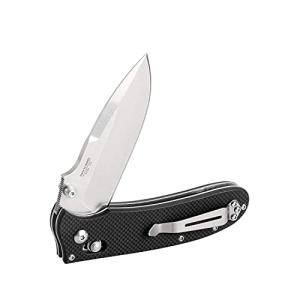 Ganzo D704-GR Pocket Folding Knife D2 Steel Blade G10 Handle with Clip Hunting Fishing Camping Outdoor EDC Knife (Green)