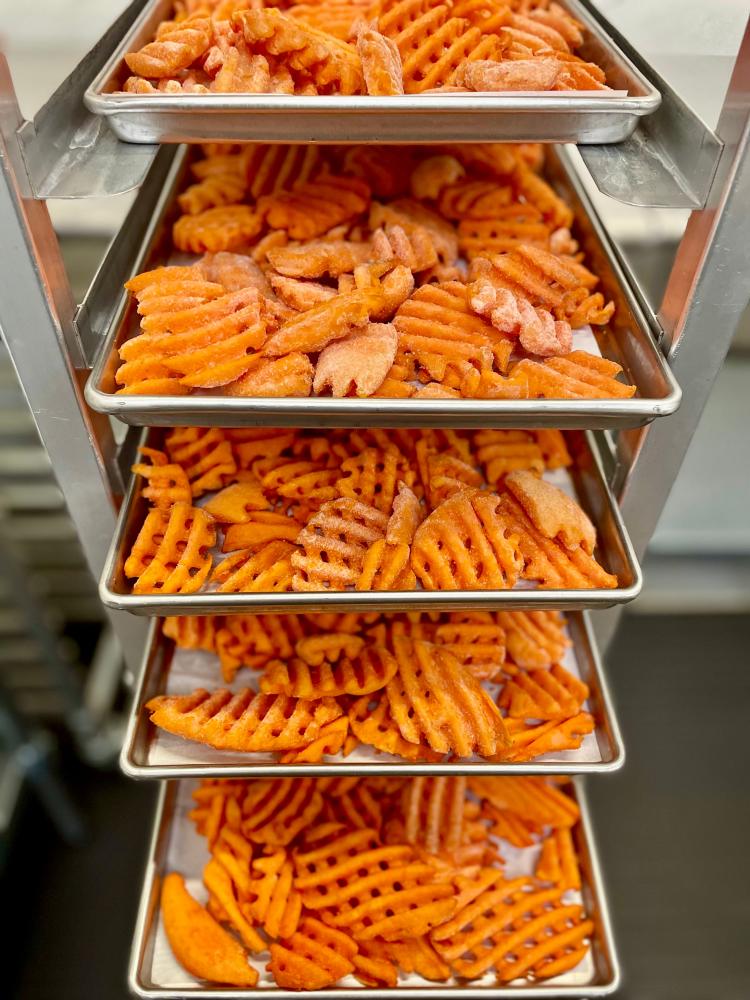 Freeze Dried Lattice-Cut Sweet Potato Fries