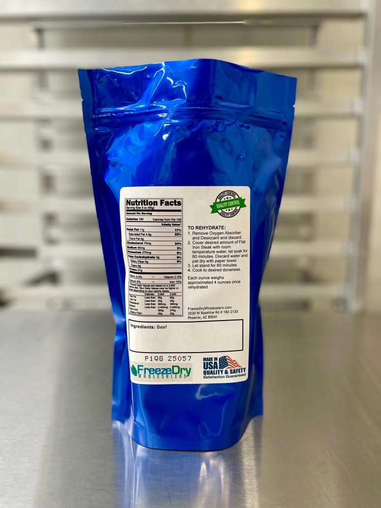 LIMITED PRODUCTION RUN Freeze Dried Black Angus USDA Prime Flat Iron Steaks