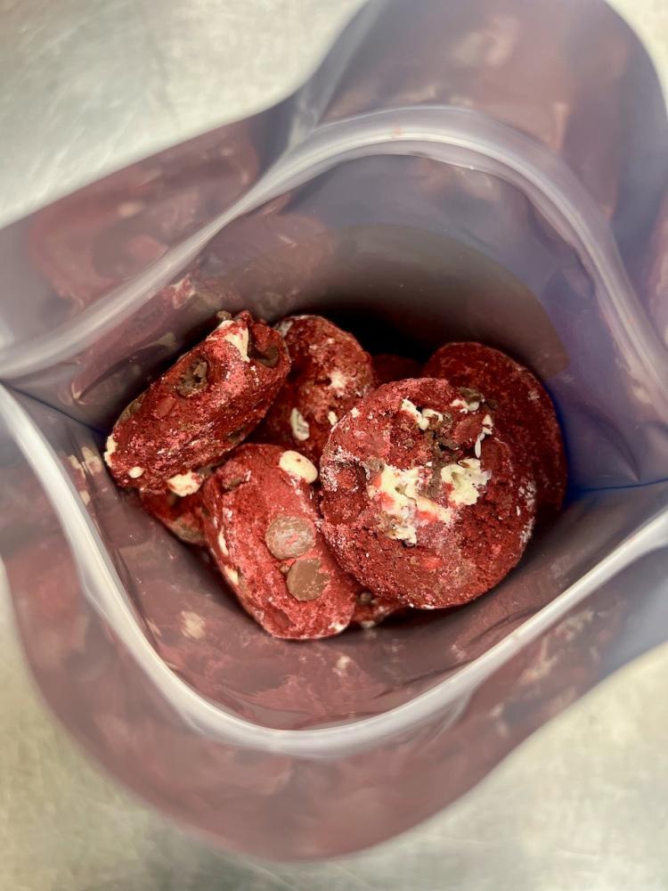 Freeze Dried Red Velvet Cookie Dough
