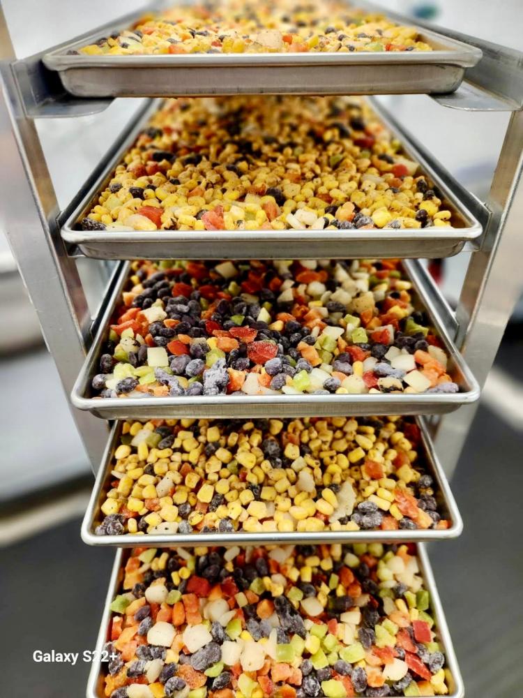 Freeze Dried Fully Cooked Roasted Corn and Black Bean Fiesta Blend