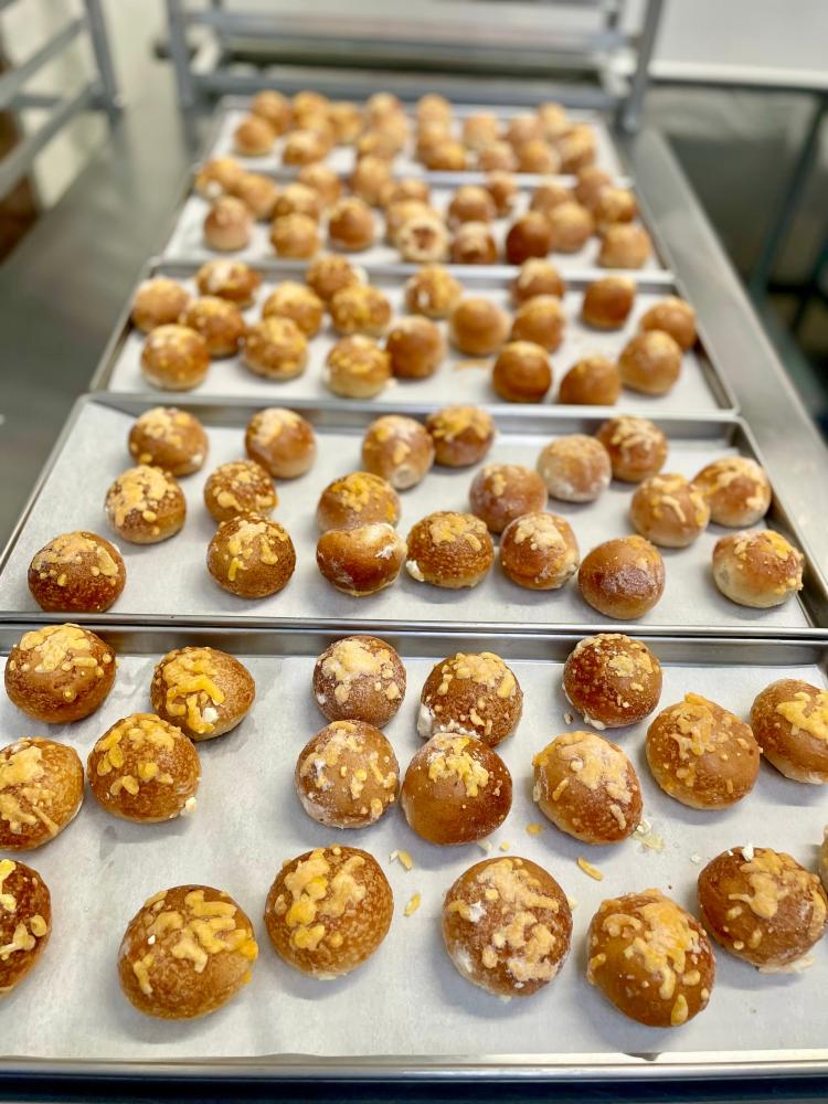 LIMITED PRODUCTION Freeze Dried Fully Cooked Cheddar and Jalapeño Cream Cheese Stuffed Bagel Bites