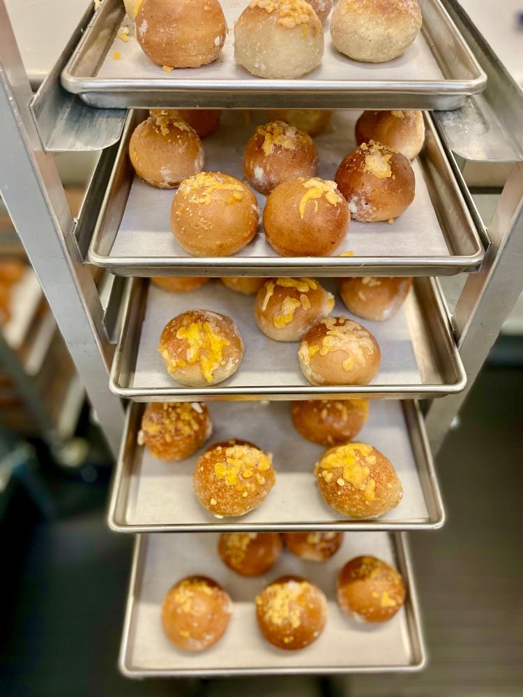 LIMITED PRODUCTION Freeze Dried Fully Cooked Cheddar and Jalapeño Cream Cheese Stuffed Bagel Bites