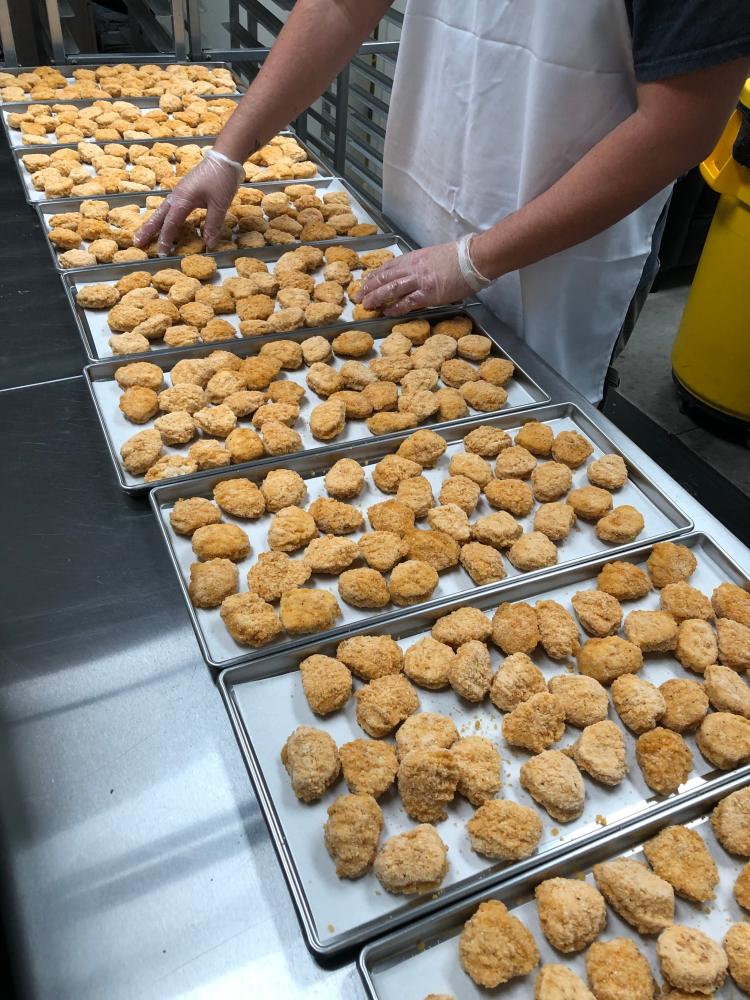 Freeze Dried Fully Cooked Chicken Nugget Happy Meal Deal Bundle/Combo - Four Packs Total; Freeze Dried Panko Breaded Chicken Nuggets, Mac-n-Cheese Wedges, Broccoli Florets and Chocolate Chip Cookie Dough for Dessert!
