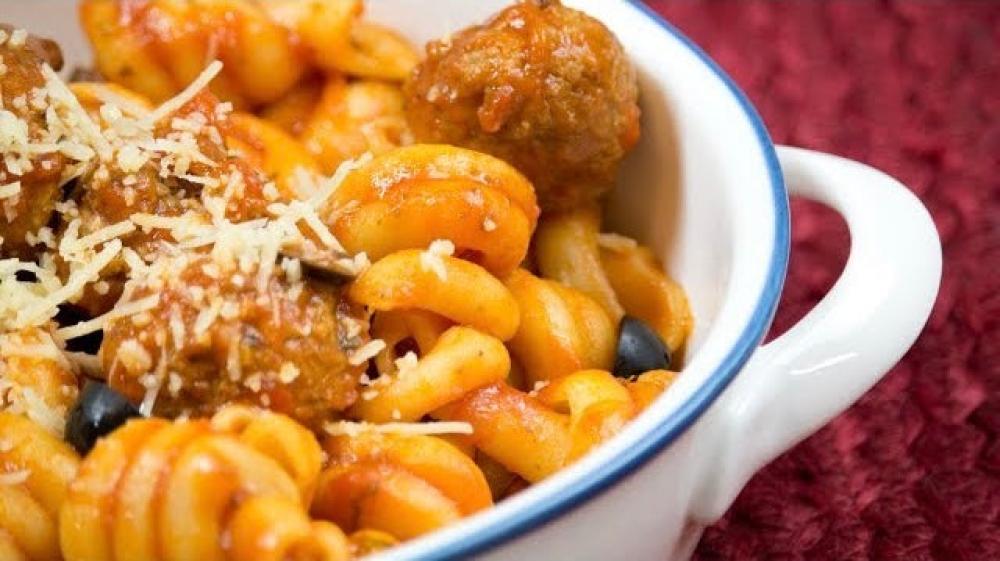 Freeze Dried Fully Cooked Italian Meatball Dinner Meal Deal Bundle/Combo - Four Packs Total; Freeze Dried Fully Cooked Italian-Style Meatballs, Elbow Pasta, Diced Tomatoes and even the Parmesan Cheese!