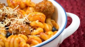 Freeze Dried Fully Cooked Italian Meatball Dinner Meal Deal Bundle/Combo - Four Packs Total; Freeze Dried Fully Cooked Italian-Style Meatballs, Elbow Pasta, Diced Tomatoes and even the Parmesan Cheese!