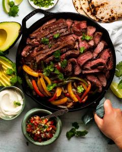 Freeze Dried Fully Cooked Beef Fajita Fiesta Supreme Meal Deal Bundle/Combo - Six Packs Total; Freeze Dried Fully Cooked Beef Fajita Strips, Pepper and Onion Fajita, Black Bean and Roasted Corn, Chili Lime Rice, Salsa and Shredded Cheddar Jack Cheese!