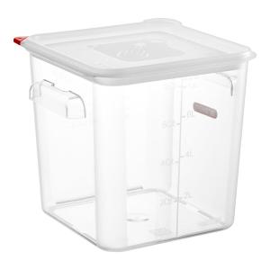 Araven 8.5 Qt. Clear Square Polycarbonate Food Storage Container with Airtight Lid