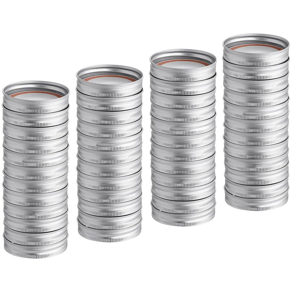 Choice Regular Mouth Lid and Bands for Select Canning / Mason Jars - 48/Pack