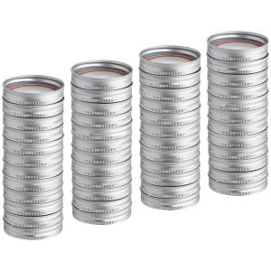 Choice Regular Mouth Lid and Bands for Select Canning / Mason Jars - 48/Pack