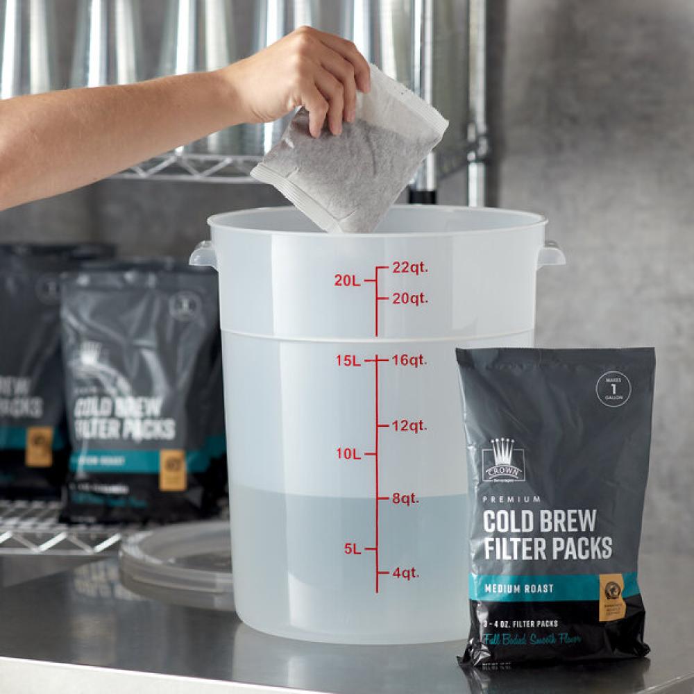 Cold Brew Filter Pack Bags 1 Gallon - 12/Case - Crown Beverages 