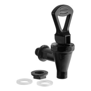 Choice Black Replacement Faucet for Plastic Beverage Dispensers