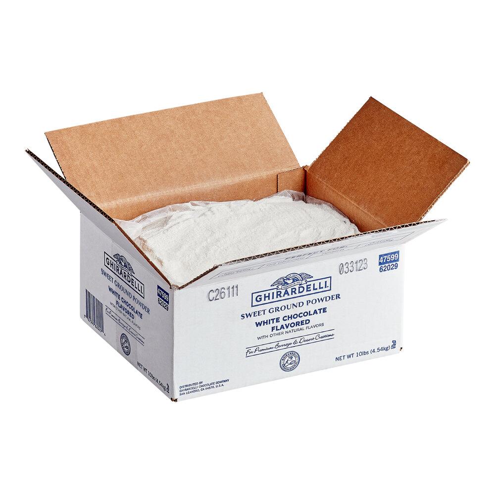 Sweet Ground White Chocolate Flavored Powder - Ghirardelli 10 lb. 