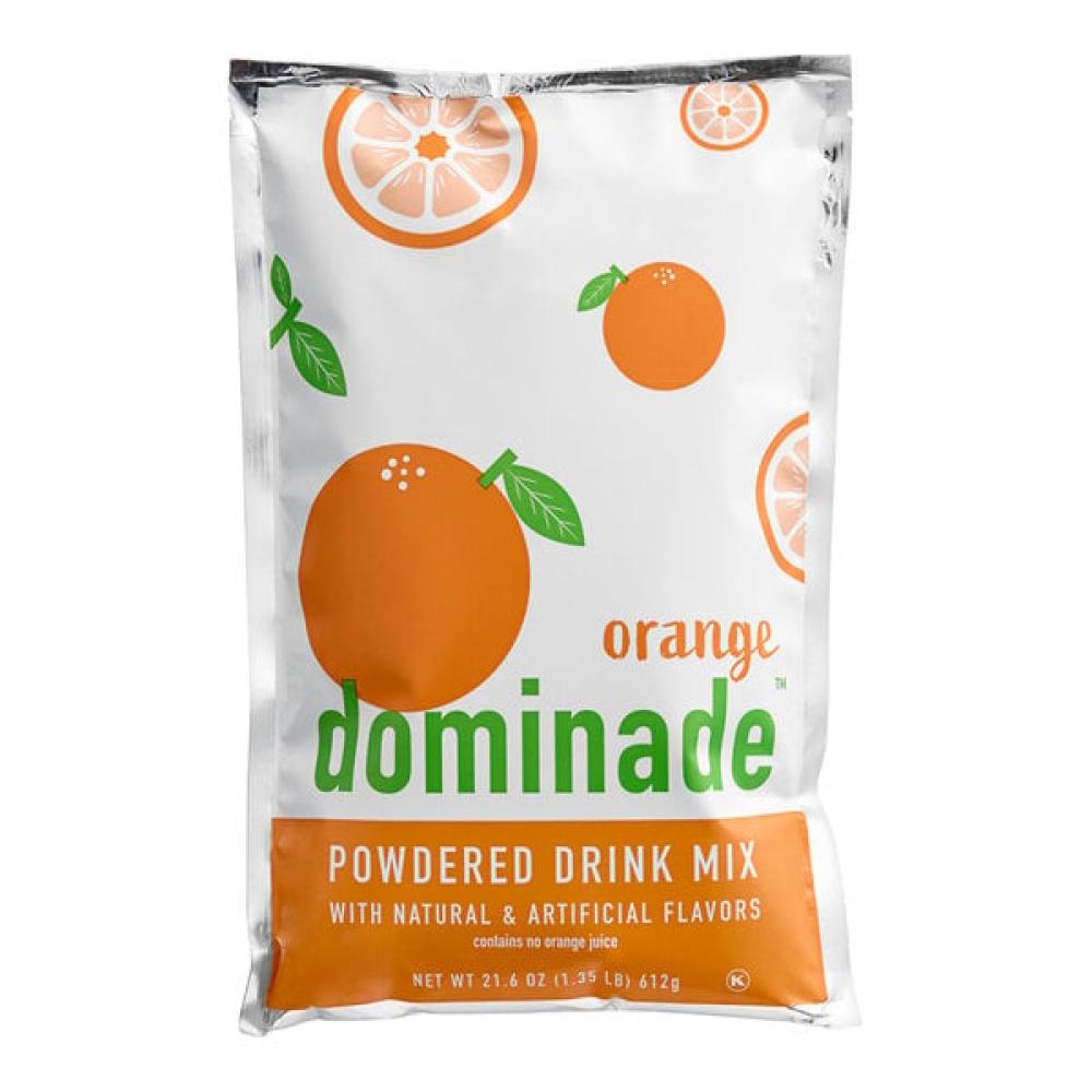 Orange Drink Mix - DominAde 21.6 oz. -12/Case