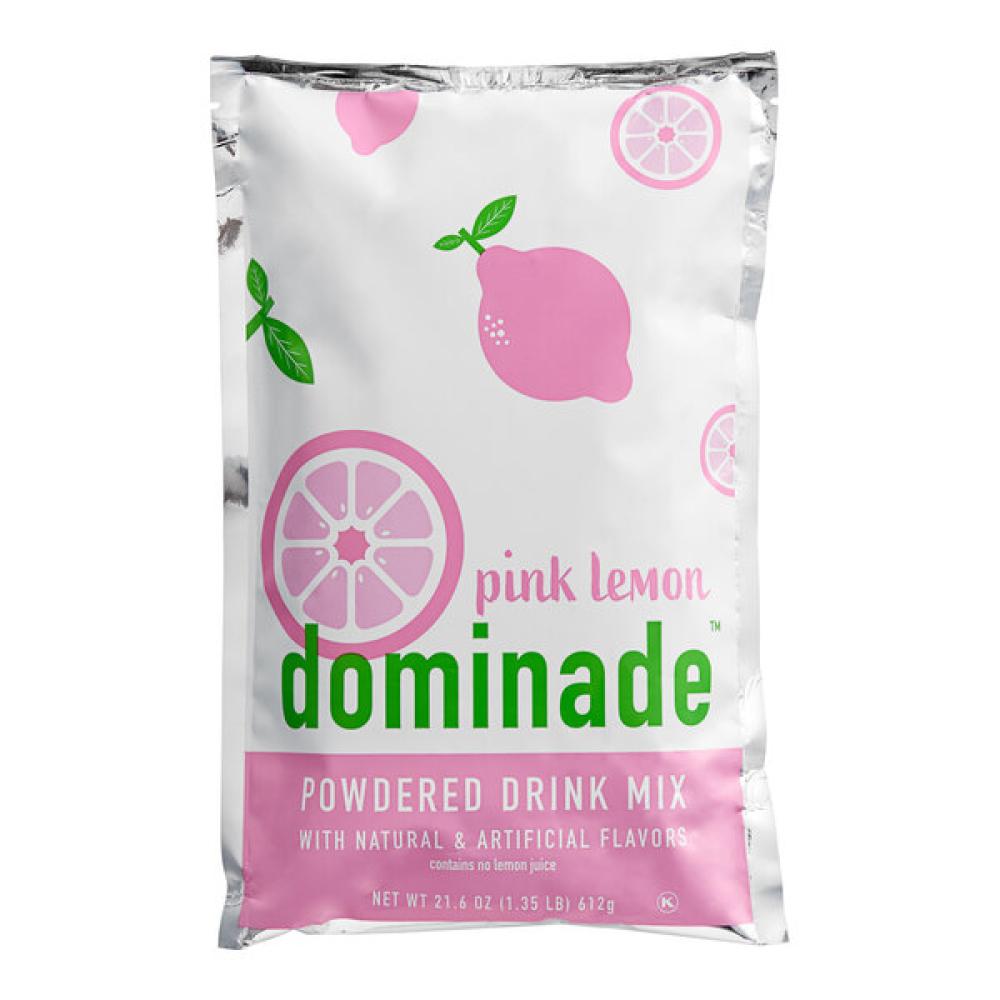 21.6 oz. Pink Lemon Drink Mix - 12/Case DominAde 