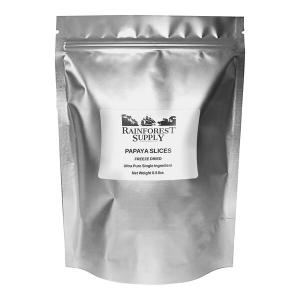 Rainforest Supply Freeze-Dried Sliced Papaya 0.5 lb.