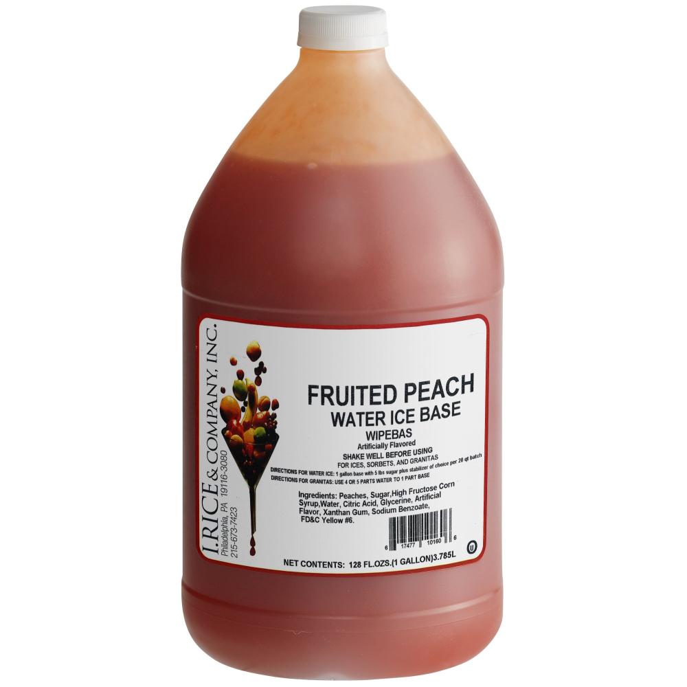 1 Case of Peach Water Ice Base - 4 one gallon per case