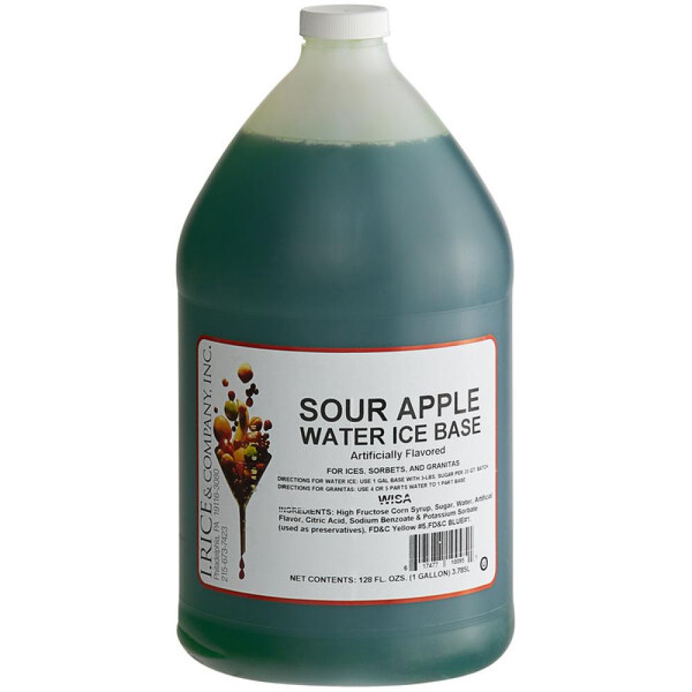 1 Case of Sour Apple Water Ice Base - 4/Case