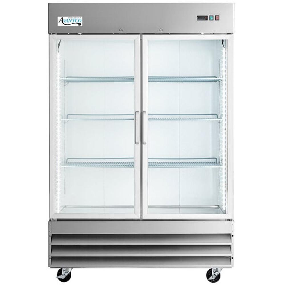Avantco A-49R-G-HC 54" Glass Door Reach-In Refrigerator
