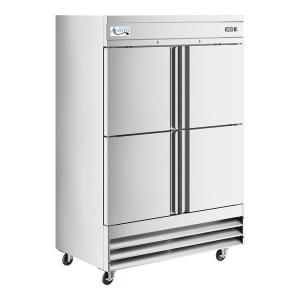 Avantco SS-2R-4-HC 54" Stainless Steel Solid Half Door Reach-In Refrigerator