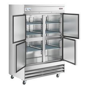 Avantco SS-2R-4-HC 54" Stainless Steel Solid Half Door Reach-In Refrigerator