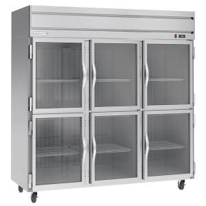 Beverage-Air HRP3HC-1HG Horizon Series 78" Half Glass Door Reach-In Refrigerator