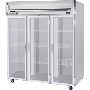 Beverage-Air HRS3HC-1G Horizon Series 78" Glass Door Reach-In Refrigerator