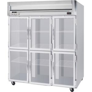 Beverage-Air HRS3HC-1HG Horizon Series 78" Glass Half Door Reach-In Refrigerator