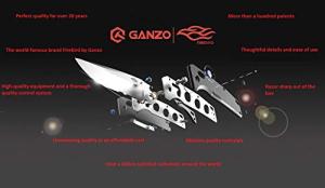 GANZO Firebird Folding Pocket Knife FB727S Carbon Fiber Handle with Clip 440C Stainless Steel Blade Hunting Fishing Outdoor EDC Knife