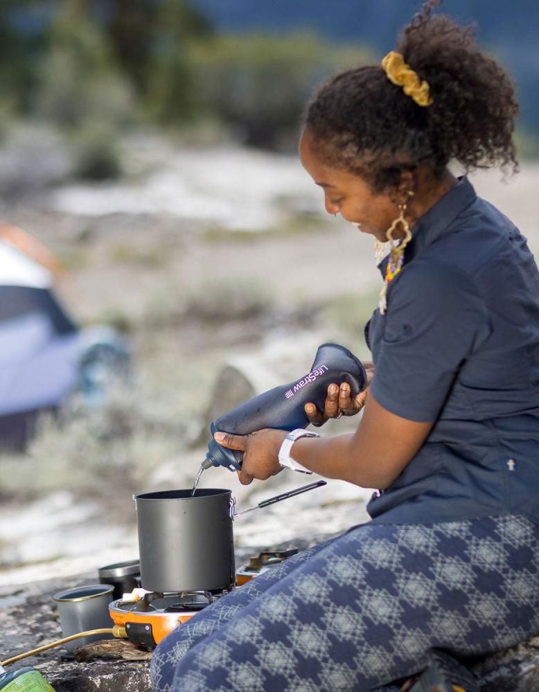 LifeStraw Peak Series Collapsible Squeeze 1L Bottle with Filter