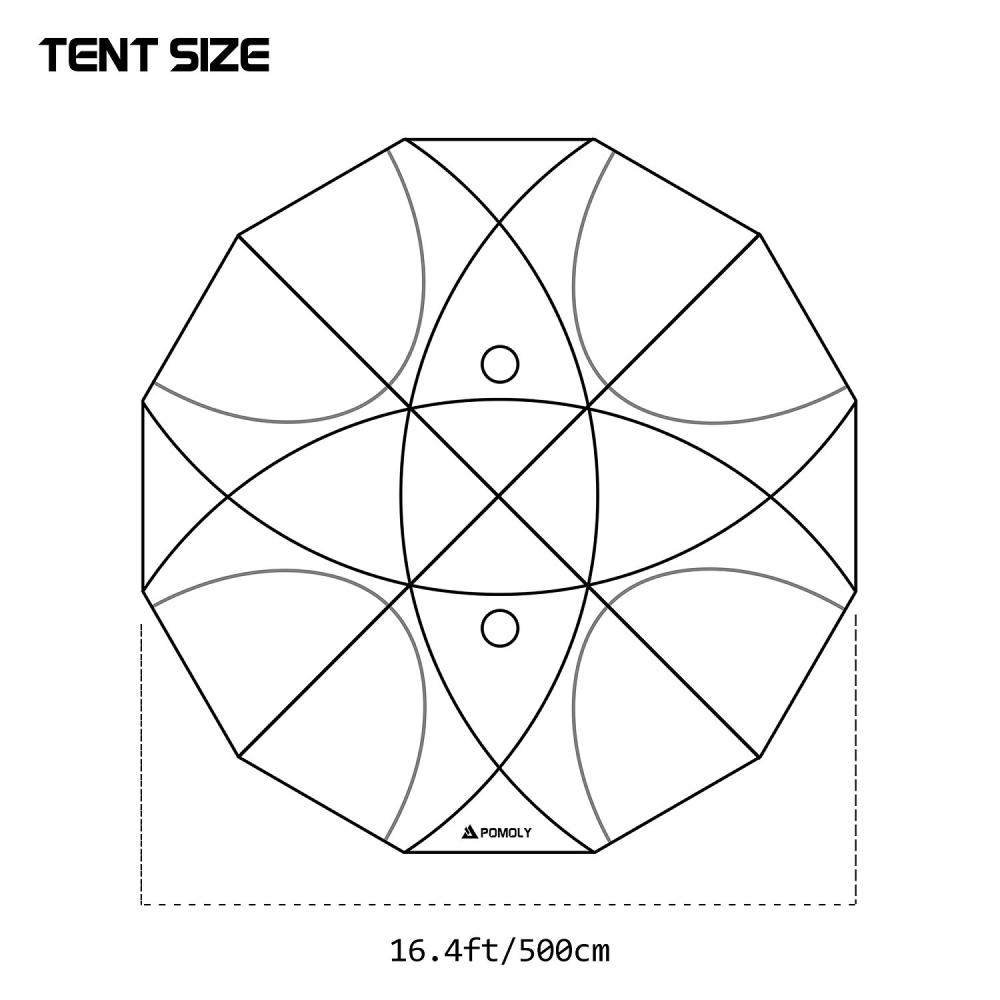 POMOLY Sphere X8 | Freestanding Dome Camping Hot Tent 8P |New Arrival 2025