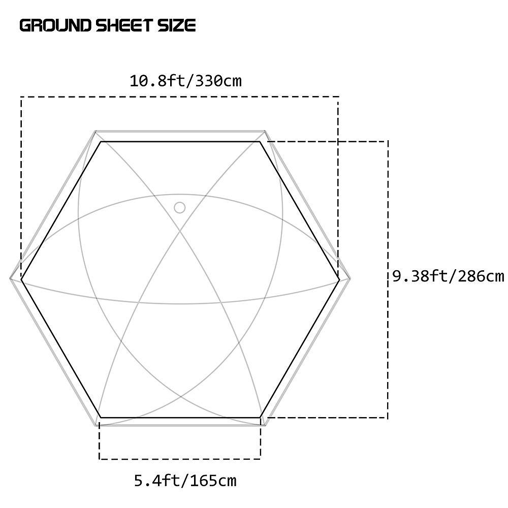 Flame Retardant Ground Sheet For Dome X Series (Stove Area) for the (X4 / X4 Pro).