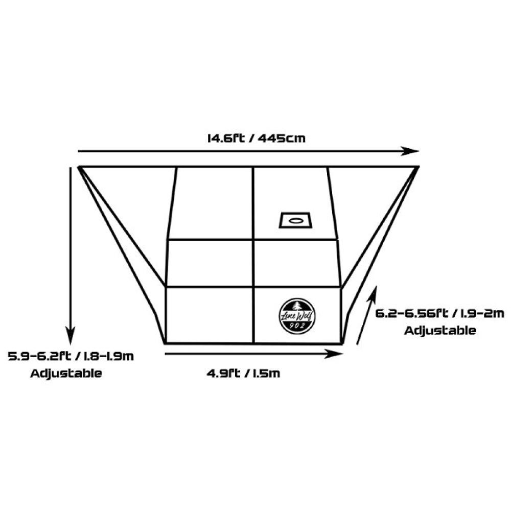 Rhombus Hammock Hot Tarp | Lonewolf902 Canvas Hot Shelter for Hammock Camping