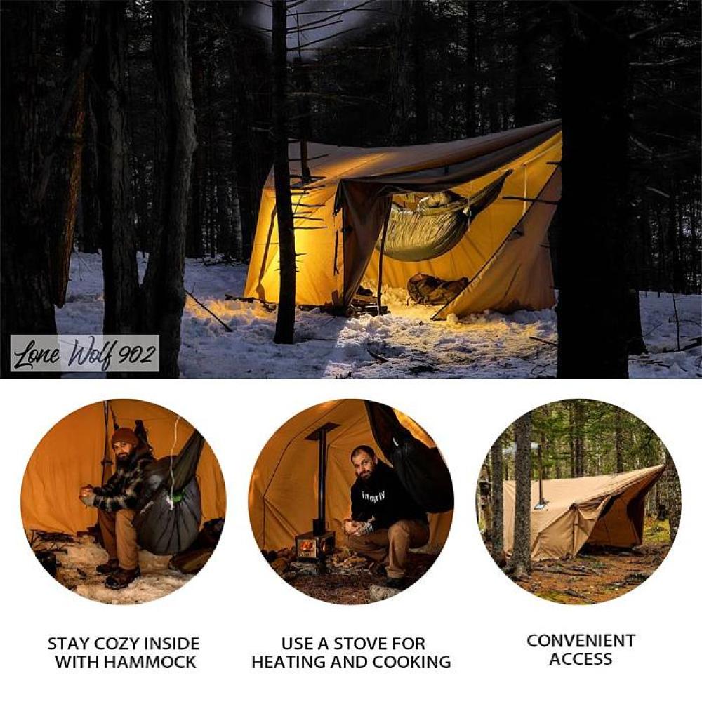 Rhombus Hammock Hot Tarp | Lonewolf902 Canvas Hot Shelter for Hammock Camping