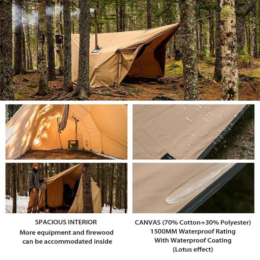 Rhombus Hammock Hot Tarp | Lonewolf902 Canvas Hot Shelter for Hammock Camping