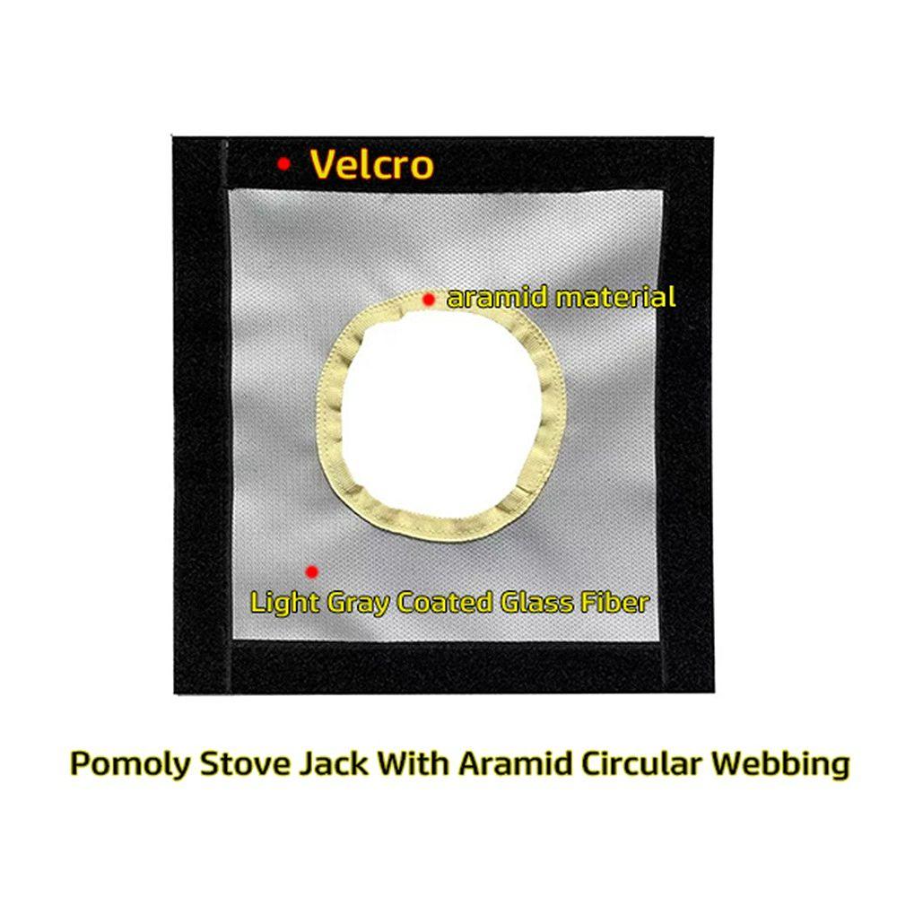 Fireproof Stove Jack Cloth For Hot Tent DIY Stovepipe Hole for use with Pomoly Tents!