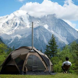 POMOLY Dome X4 Pro | Freestanding Tent Large Round Hot Tent for 2-4 Person