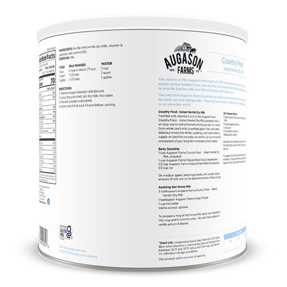 Country Fresh Instant Nonfat Dry Milk Can, 39 Servings