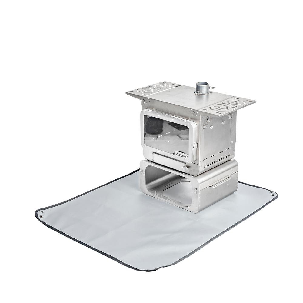 POMOLY Stove Ember Mat | Fire Pit Mat | Tent Footprint Protector | 36.2in  x 28.7in  (92 cm x 73 cm)