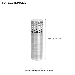 Φ3.27in - 3.5in (Φ83mm - 89mm) Titanium Nested Pipe Set | Detachable Variable Diameter Chimney | POMOLY New Arrival 2025