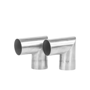 Two 45 Degree Titanium Chimney Sections | Φ2.76in x 2 Sections (Φ7cm) Titanium Stove Pipe for Wood Stove | POMOLY