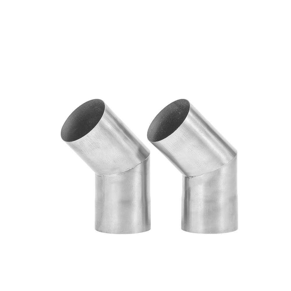 Two 45 Degree Titanium Chimney Sections | Φ2.76in x 2 Sections (Φ7cm) Titanium Stove Pipe for Wood Stove | POMOLY