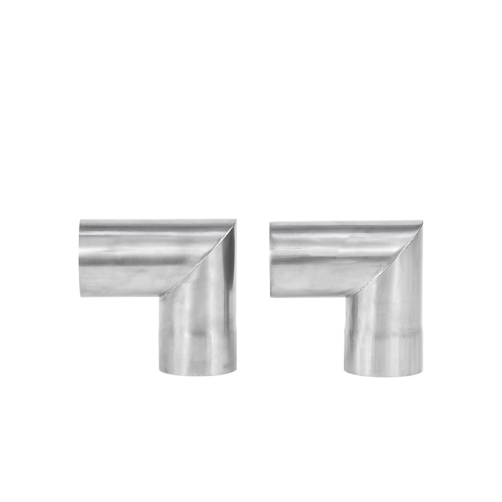 Two 45 Degree Titanium Chimney Sections | Φ2.76in x 2 Sections (Φ7cm) Titanium Stove Pipe for Wood Stove | POMOLY