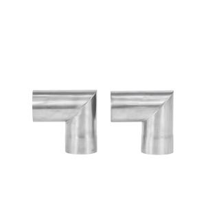 Two 45 Degree Titanium Chimney Sections | Φ2.76in x 2 Sections (Φ7cm) Titanium Stove Pipe for Wood Stove | POMOLY