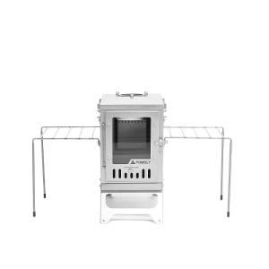 Titanium Campfire Grill & Side Shelves | 2-in-1 Accessories for X-Ti Series Stove | POMOLY New Arrival 2025